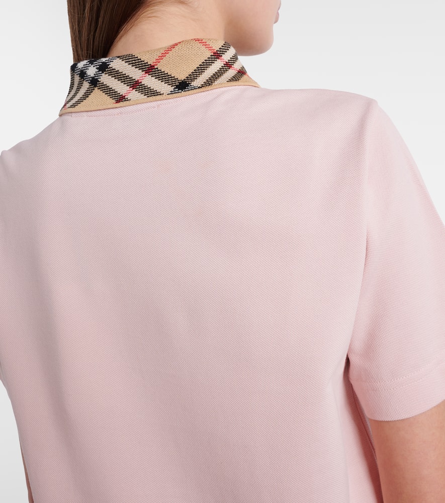 Check cotton polo dress