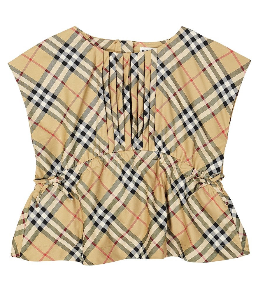Burberry Kids Burberry Check cotton-blend top