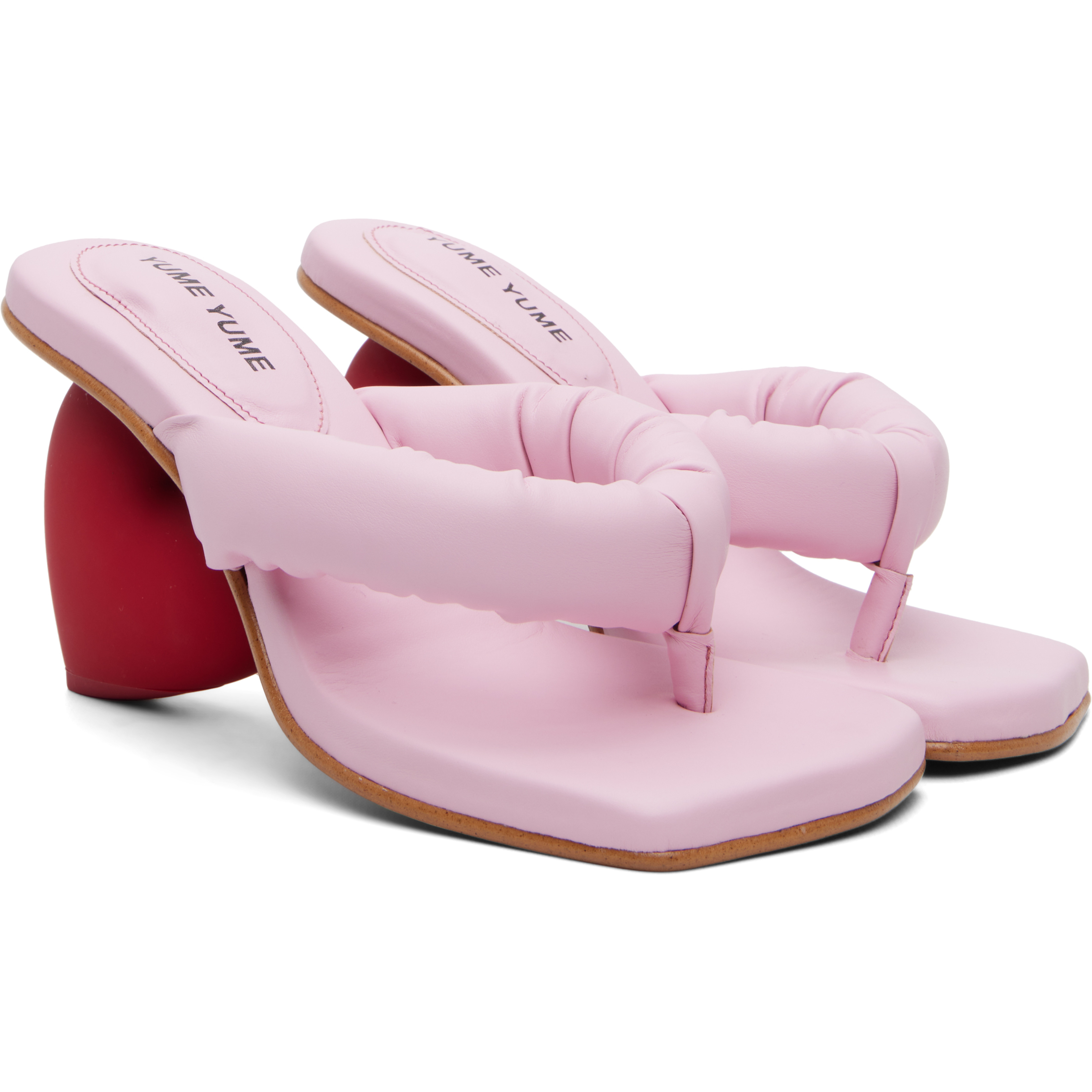 Pink Love Mule Heeled Sandals