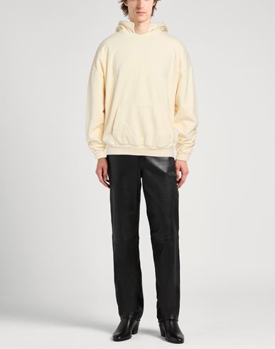 Man Sweatshirt Pastel yellow Size S Cotton
