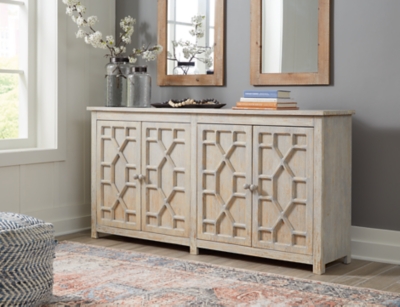 Caitrich Accent Cabinet, Distressed Blue