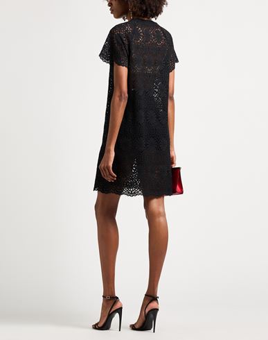 Woman Mini dress Black Size 10 Cotton, Viscose, Polyamide