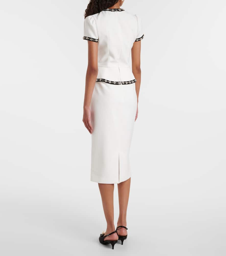 Bisou crystal-embellished midi dress