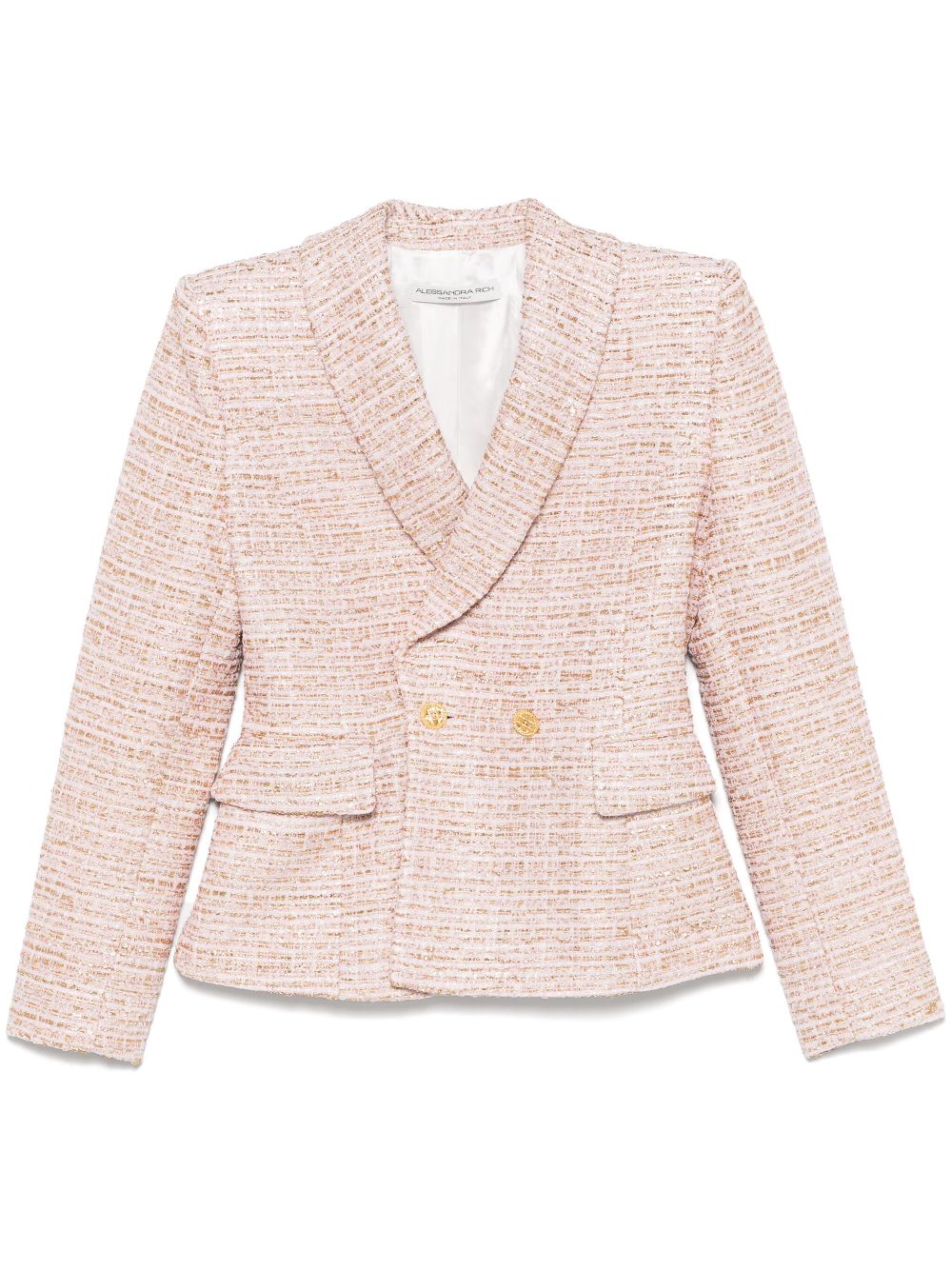 Lurex tweed blazer - Pink