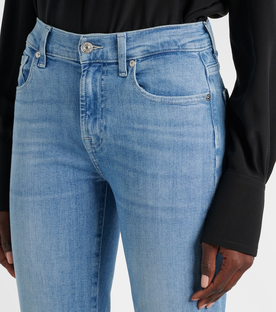 Mid-rise flared jeans