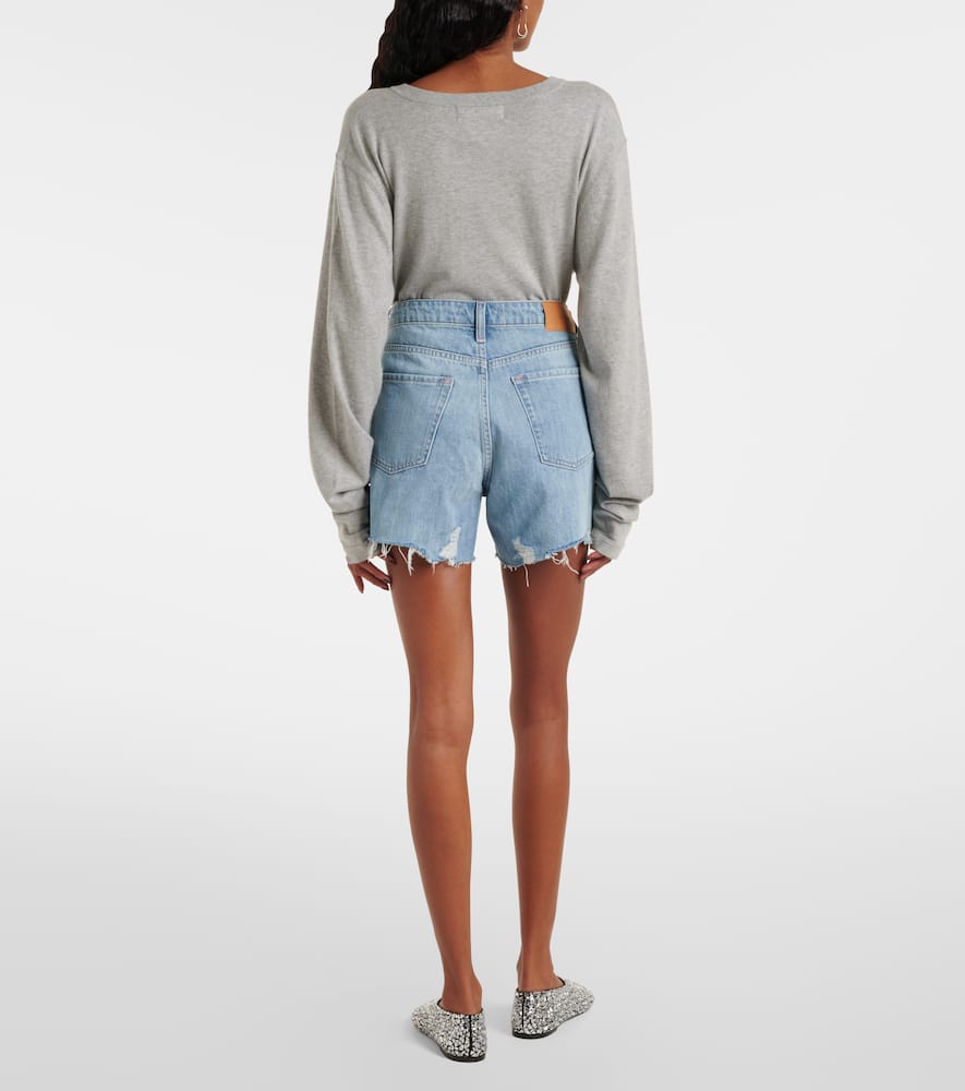 Monroe distressed denim shorts