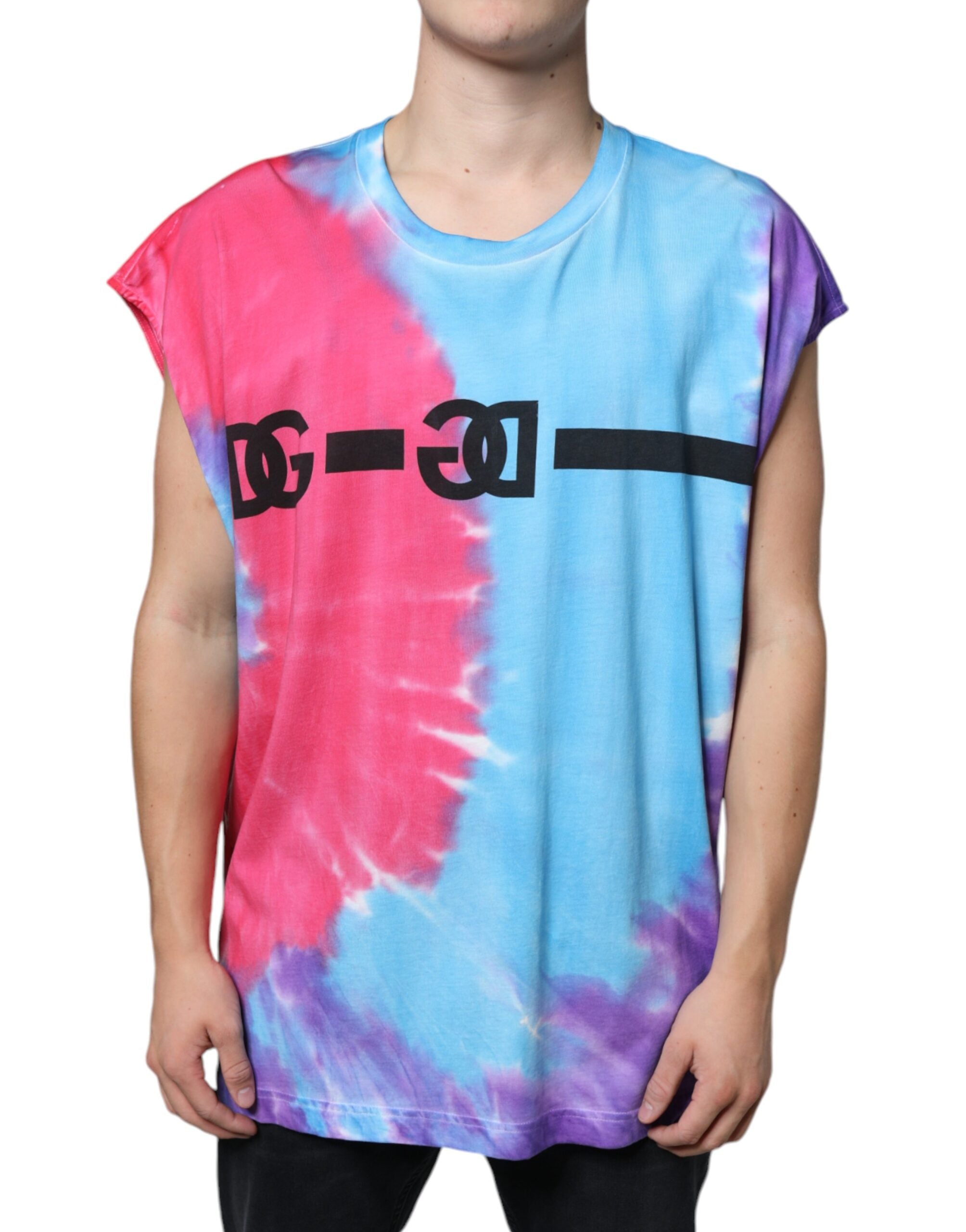 Tie-Dye Cotton Tank Top — Multicolor