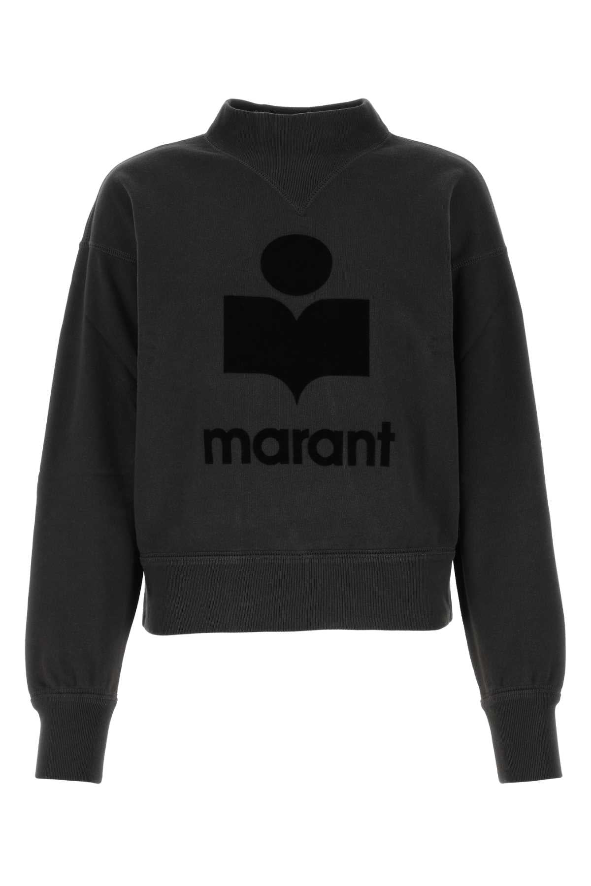 Logo-Embroidered Cotton Sweatshirt — Black