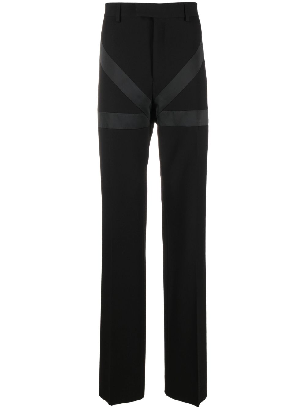 Inlay tailored trousers - Black