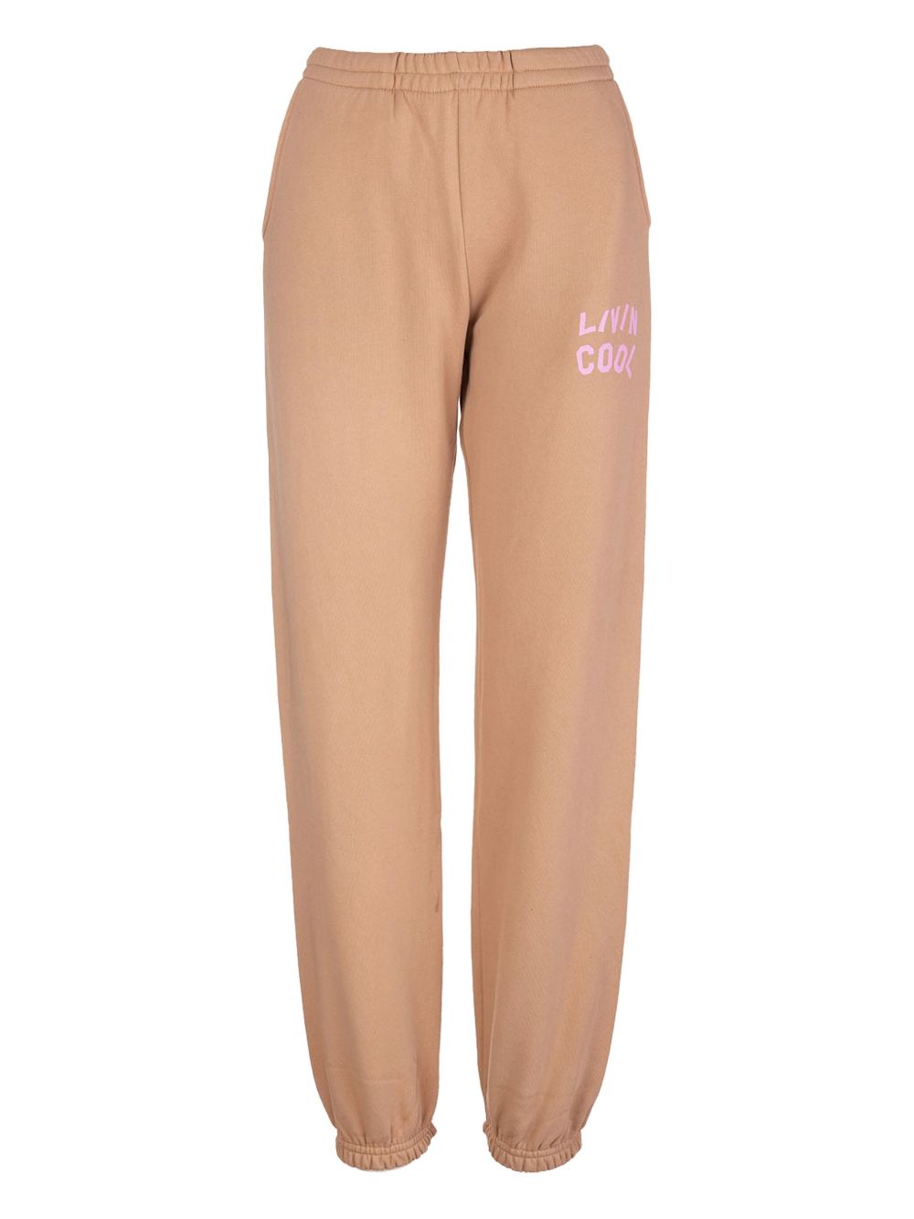 Logo-print cotton joggers - Neutrals