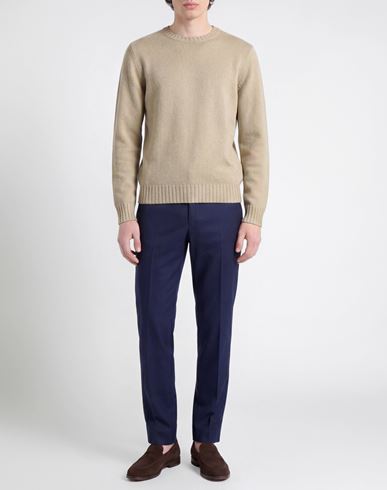 Man Sweater Sand Size 40 Merino Wool, Cashmere