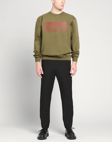 Man Sweatshirt Military green Size L Organic cotton, Recycled polyester, Elastane