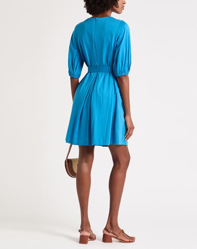 Woman Mini dress Azure Size XL Cotton
