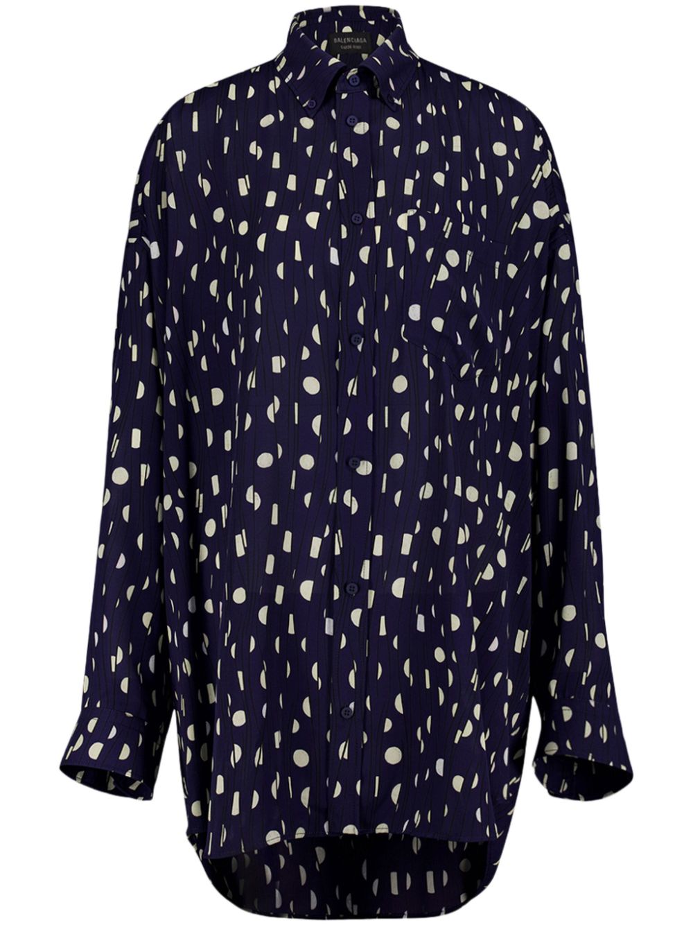 Painted pleated shirt - Blue