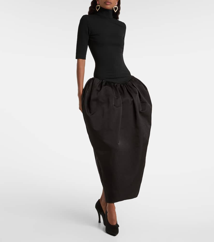 Turtleneck midi dress