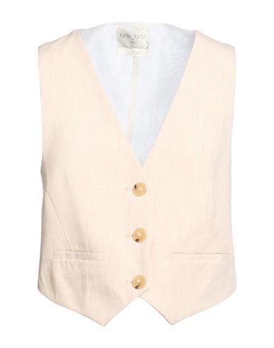 Forte_forte Woman Tailored Vest Apricot Size 1 Viscose, Linen, Polyester, Polyamide