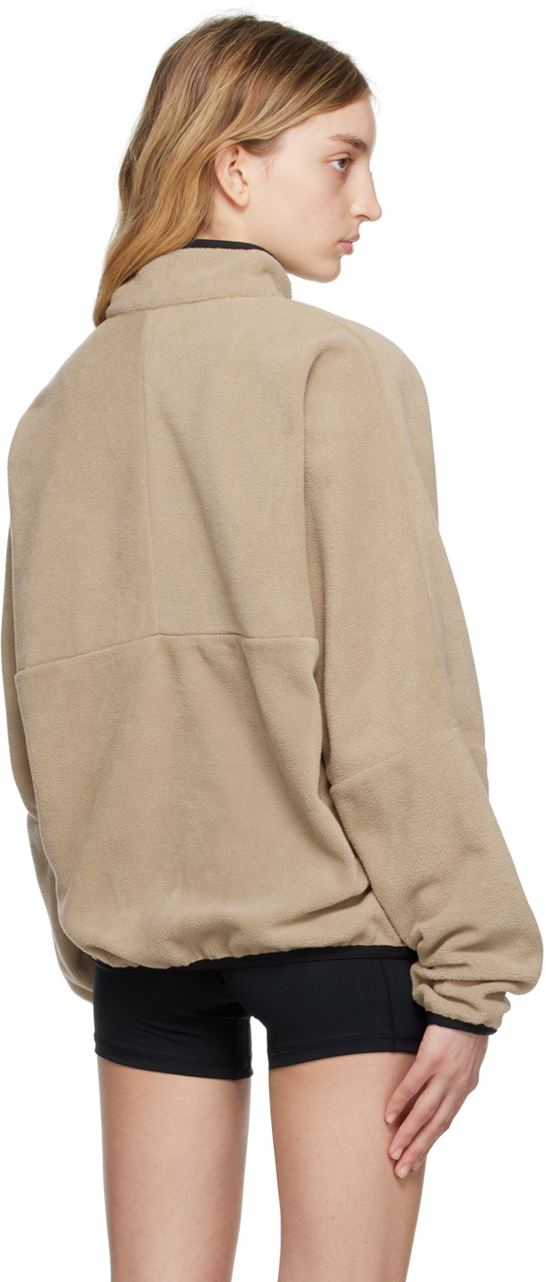 Khaki Half-Zip Sweater