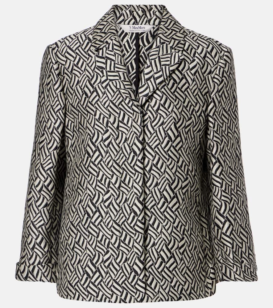 Lira cotton-blend jacquard blazer