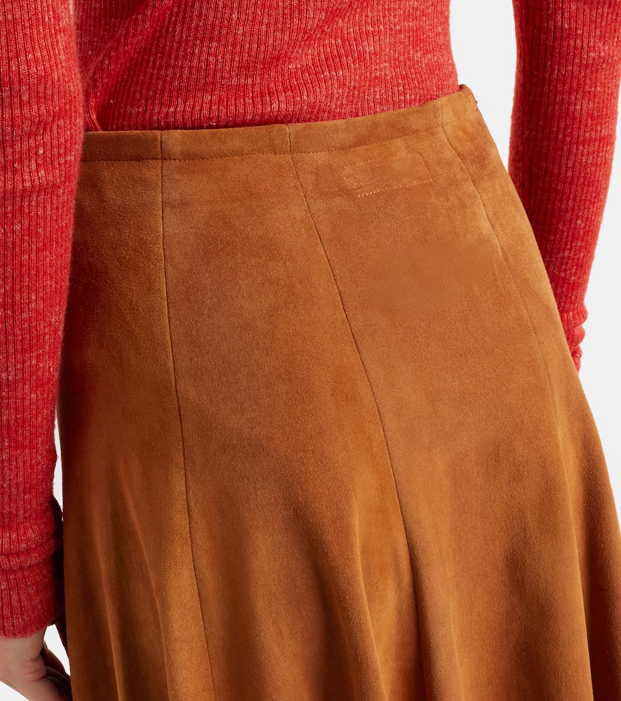 Sabrina suede midi skirt