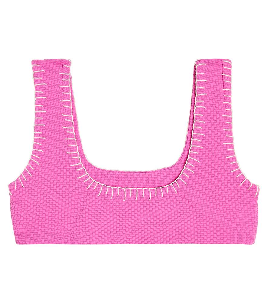 Marysia Bumby Trulli embroidered bikini top