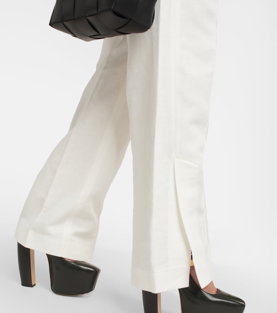 Polaris wide-leg linen and cotton pants