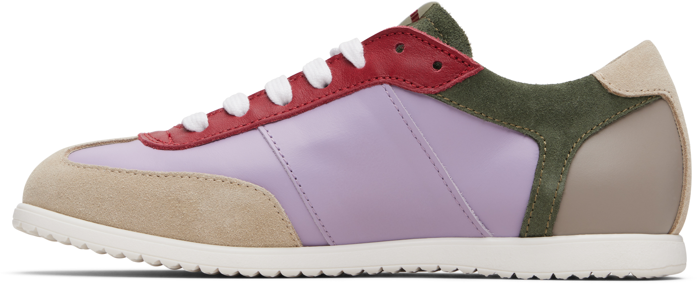 Kids Purple & Gray Calfskin Sneakers