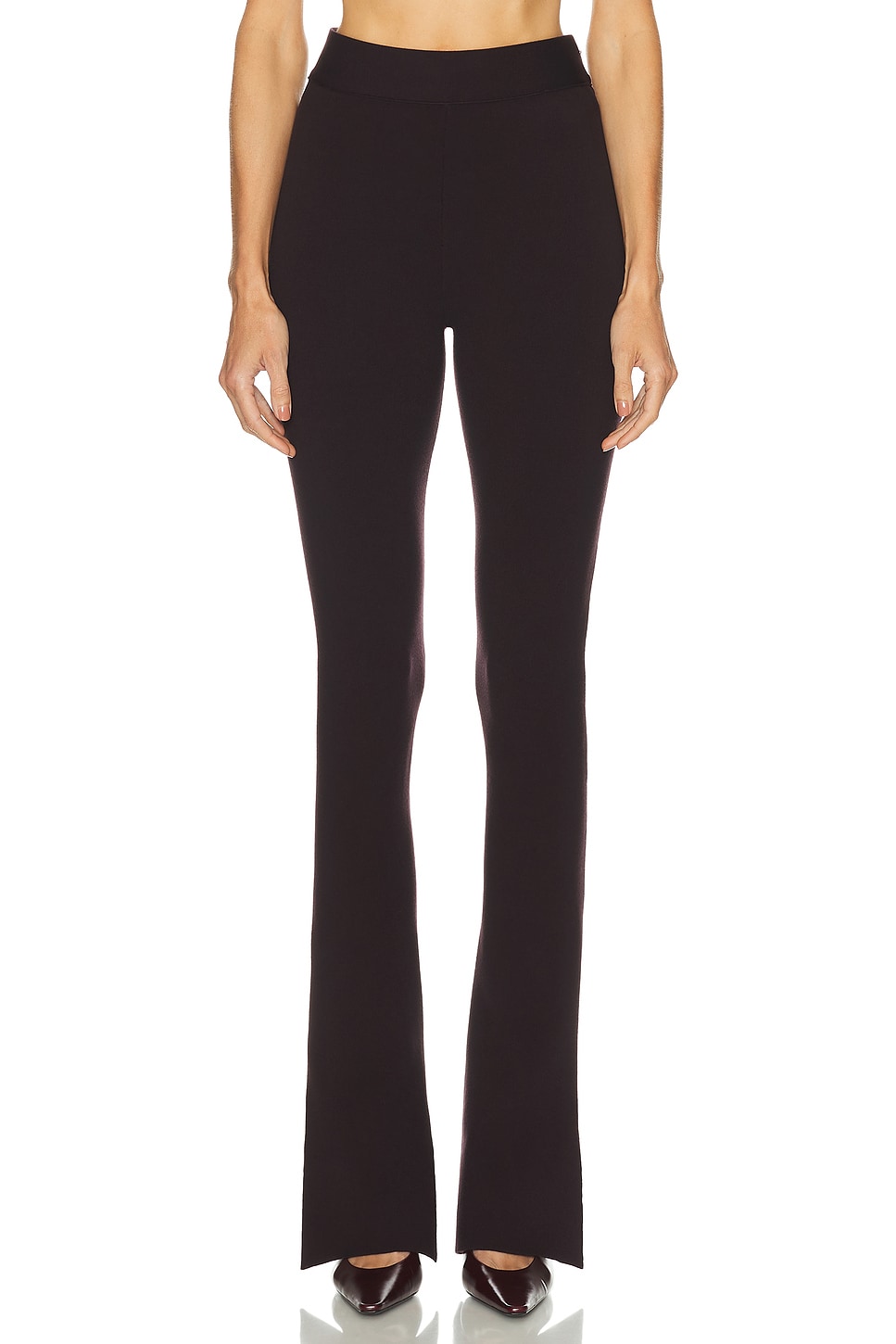 Courreges Double Hem Interlock Pant in Burgundy - Burgundy. XS also in