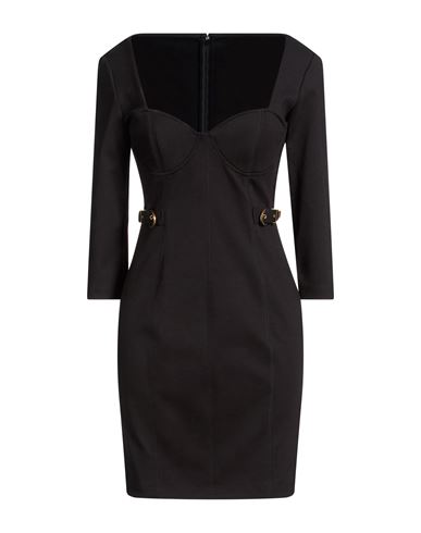 Woman Mini dress Black Size 8 Viscose, Polyamide, Elastane