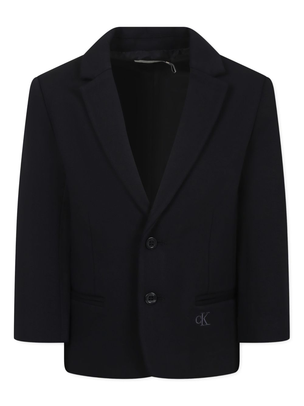 Logo-embroidered blazer - Black