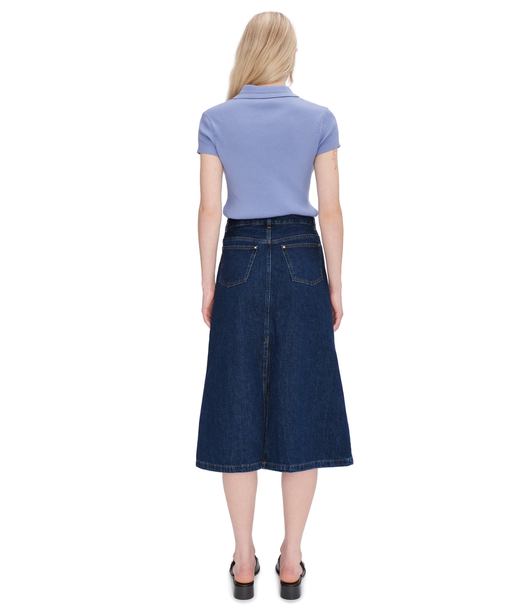 A. P.C. Redwood skirt 34 IAL - Stonewashed indigo