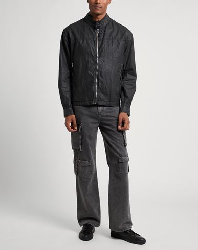 Man Jacket Black Size S Linen, Polyurethane