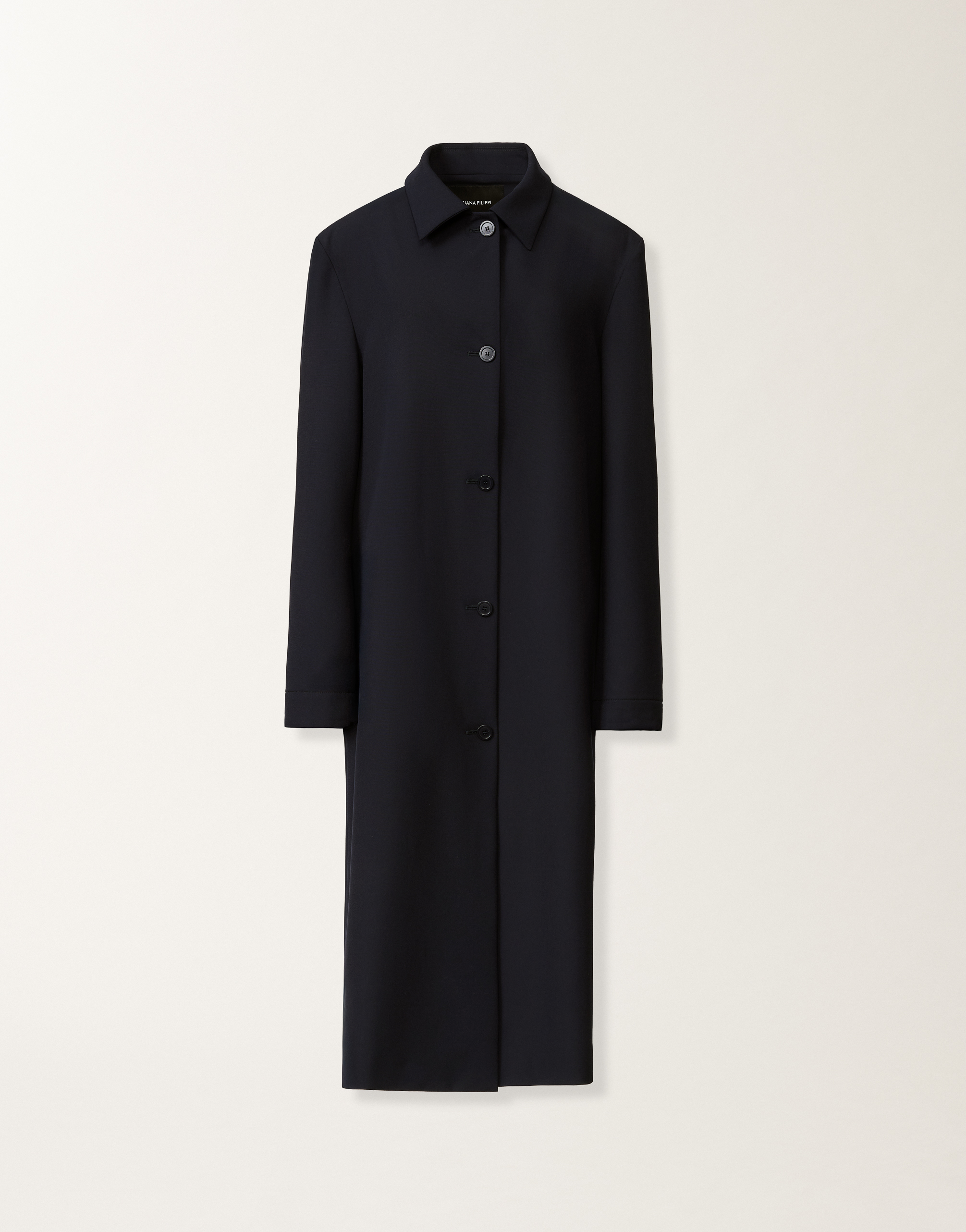 Midnight blue techno tailoring coat