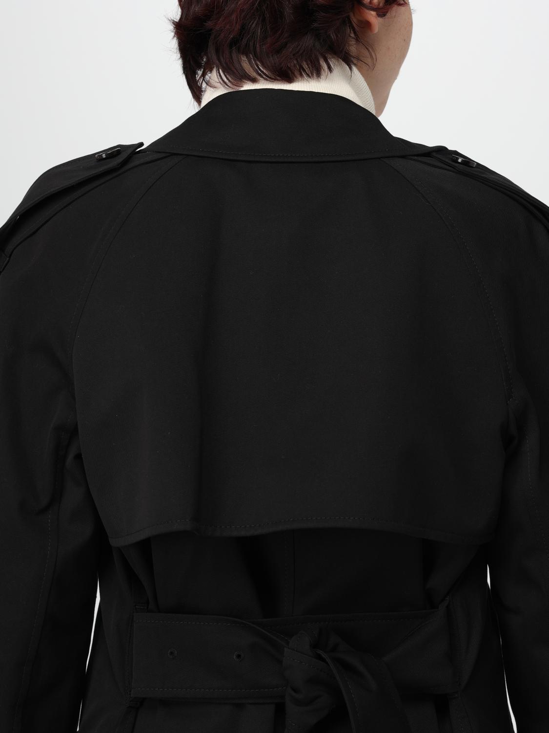 Detachable-collar trench coat - Black