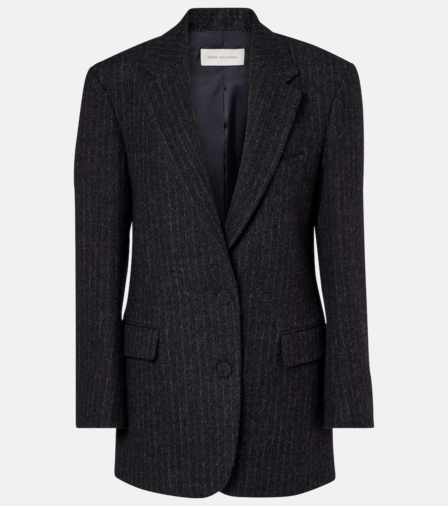 Pinstripe wool blazer