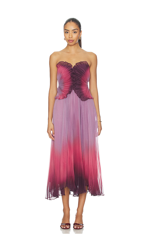AMUR Delyth Strapless Dress in Purple,Burgundy. 0. Also , 2, 4, 6, 8