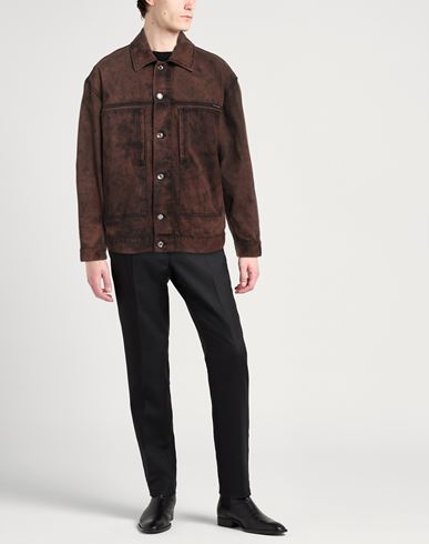 Dolce & gabbana Man Denim outerwear Brown Size 36 Cotton