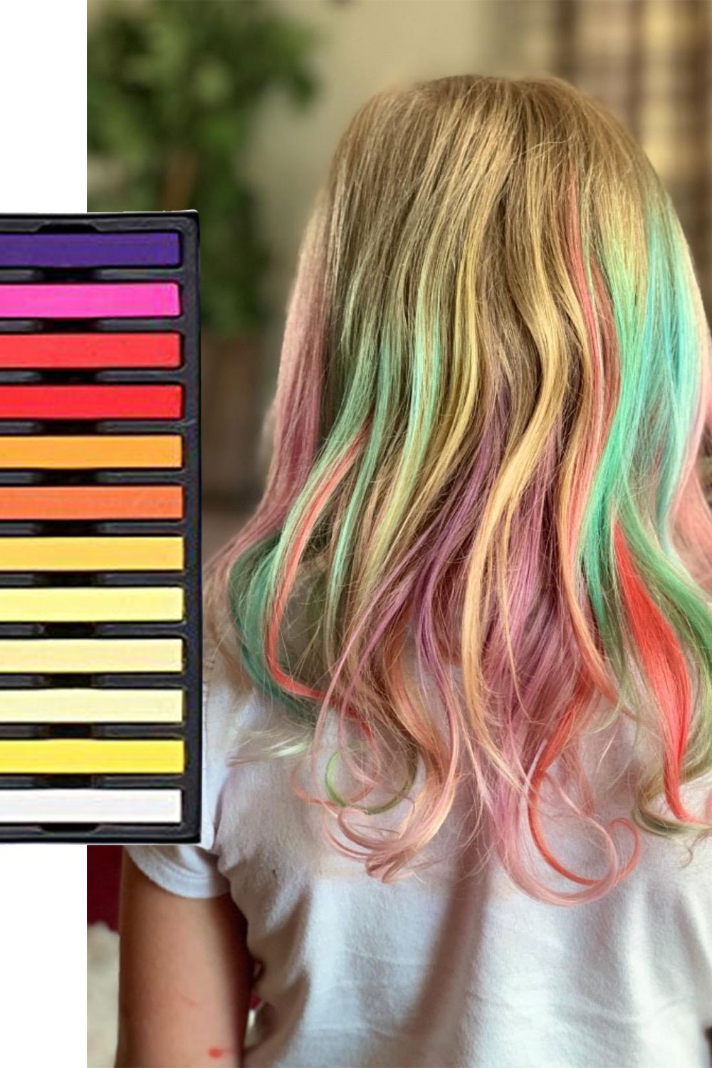 Neel Blue Temporary Hair Chalk Colour Pastel Dye, 24pcs in Colourbeauty