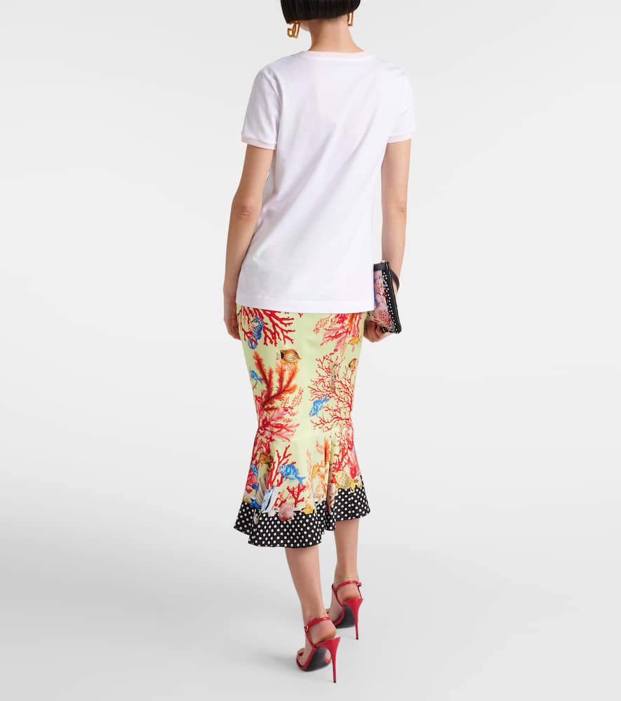 Capri printed cotton jersey T-shirt