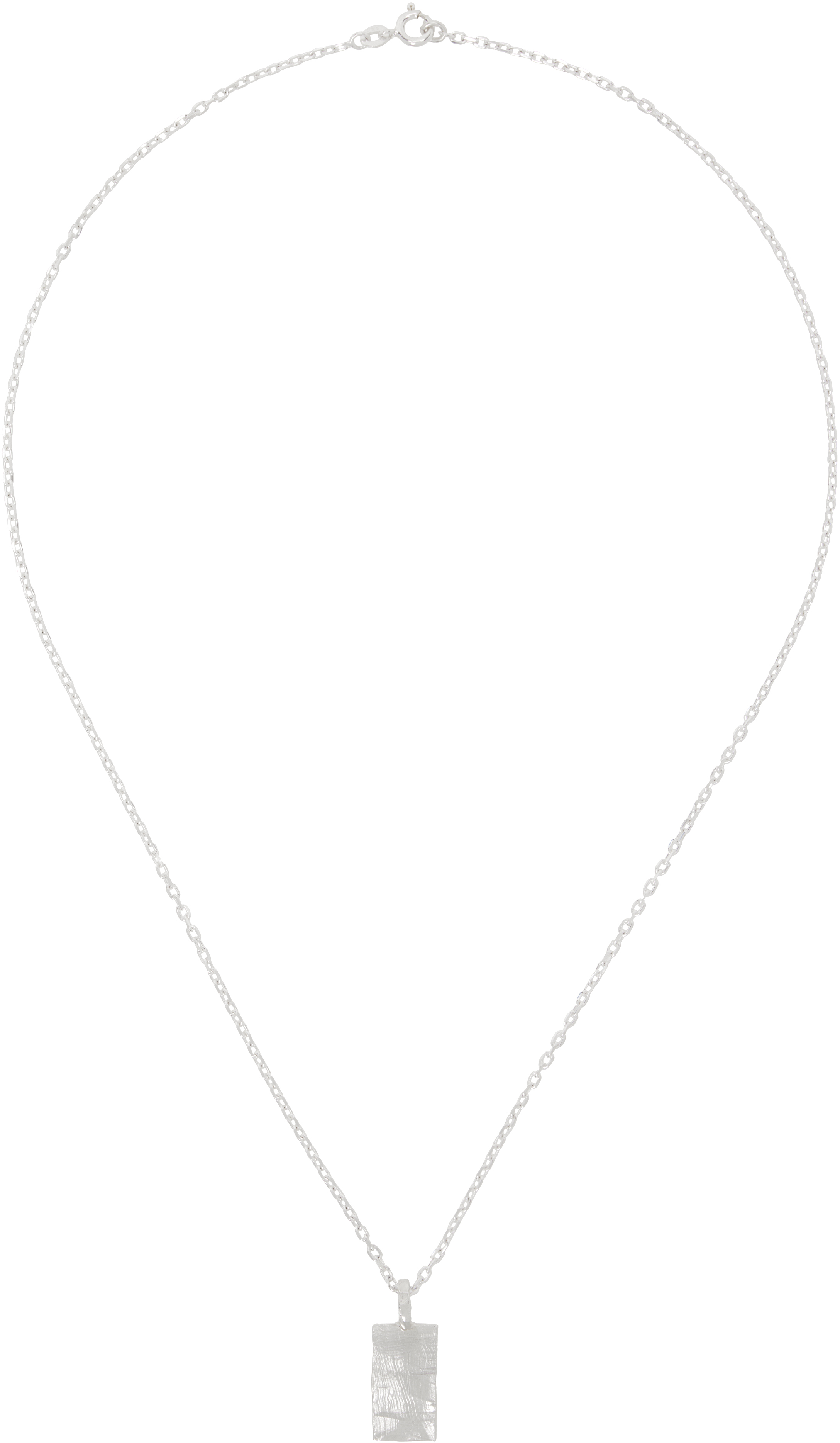 The Ouze Silver Hallmark Ingot Necklace