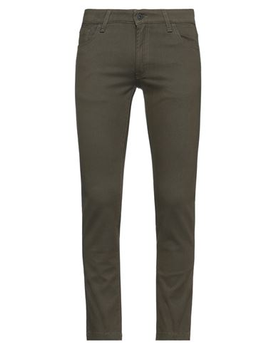 Patrizio Piscaglia Man Pants Military green Size 31 Cotton, Elastane