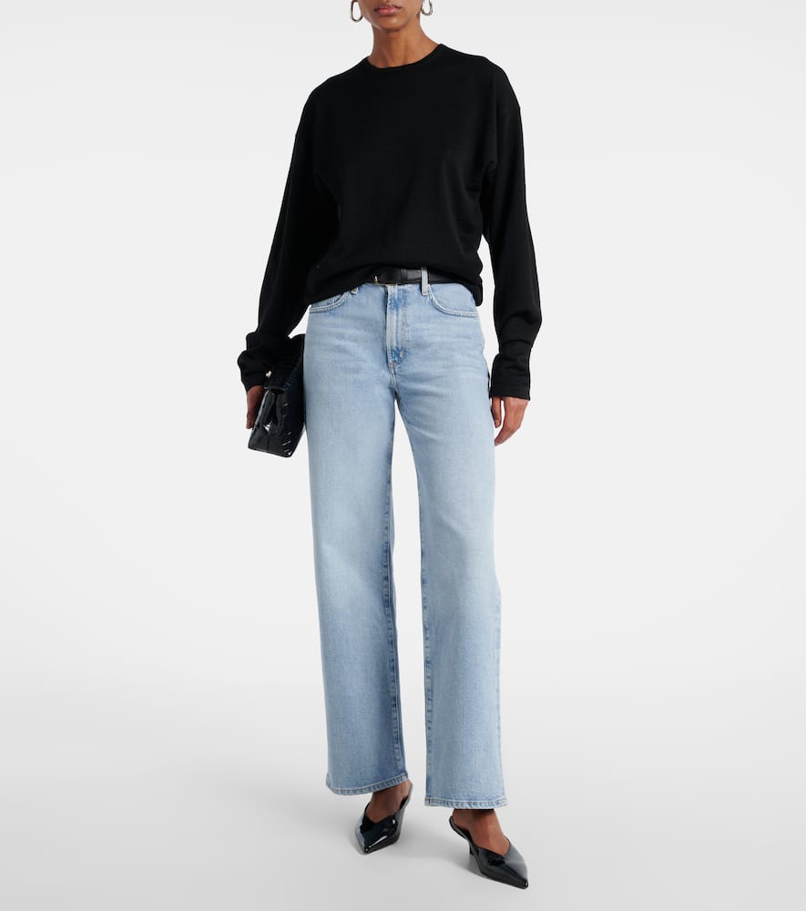 Harper high-rise wide-leg jeans