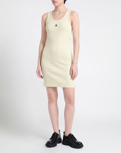 Woman Mini dress Light green Size S Cotton, Elastane