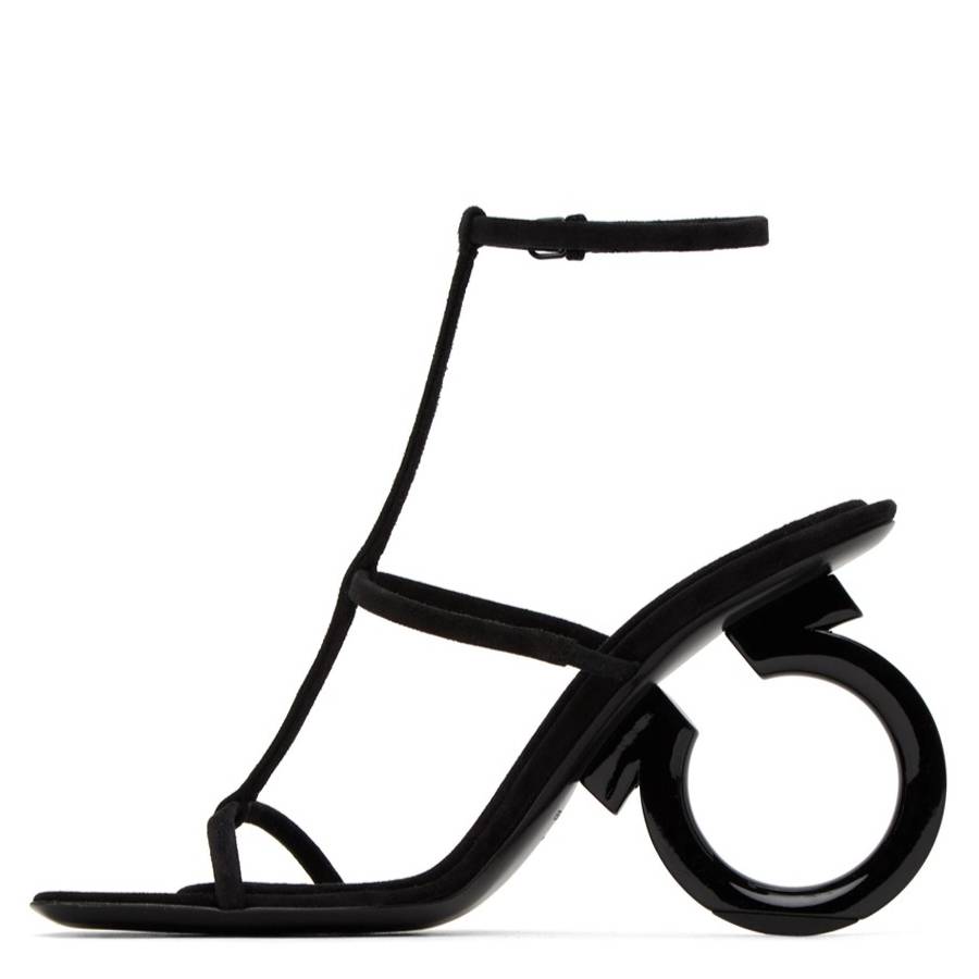 Elina T-Strap Gancini Sandals