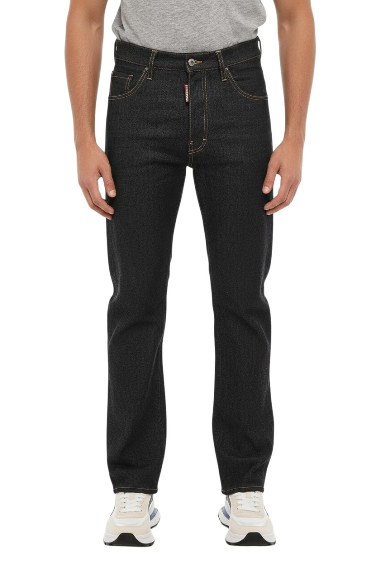 Dark Blue Mid Rise Jeans