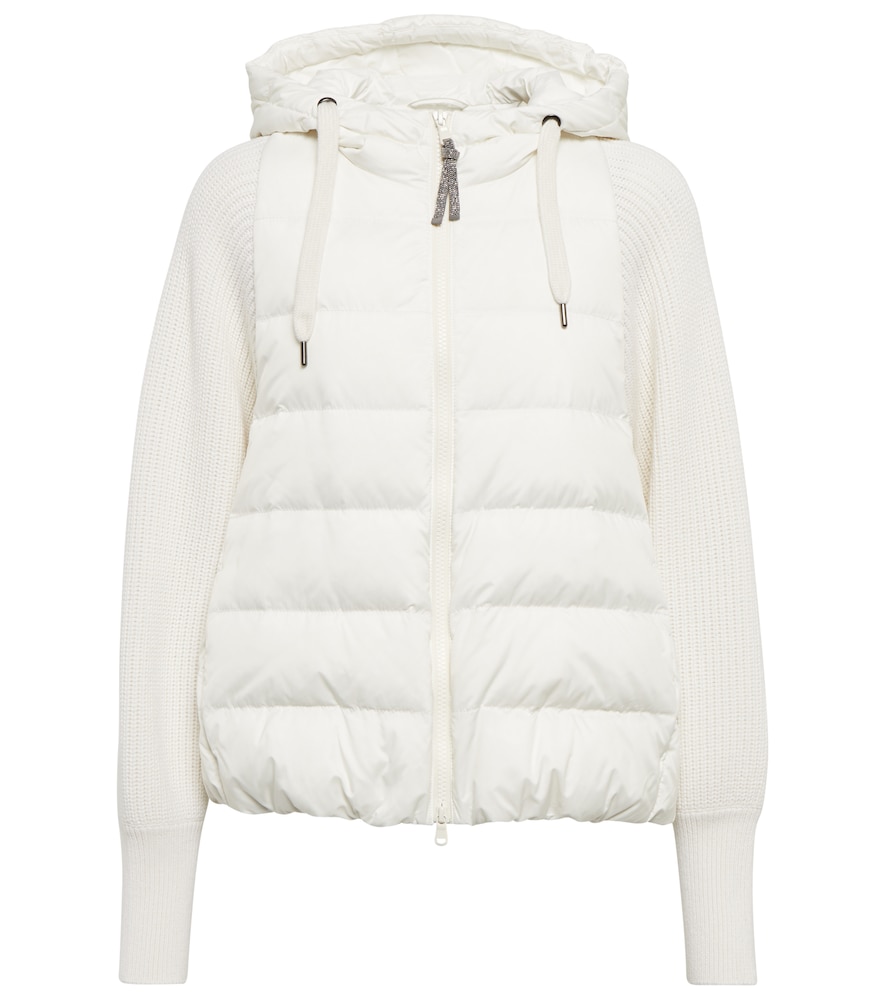 Wool and cashmere-blend knit jacket