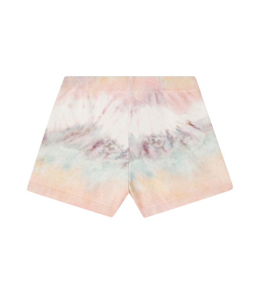 Tie-dye cotton shorts