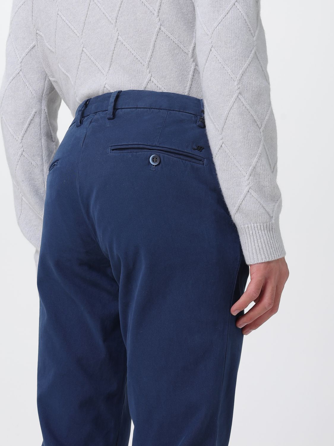 Pants Men color Gnawed Blue