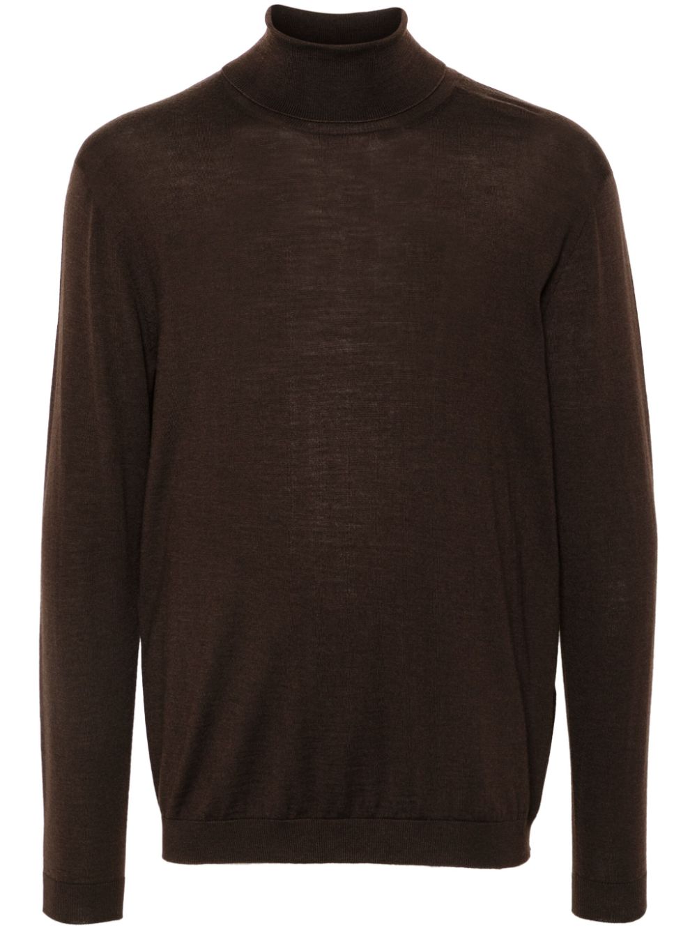Roll-neck jumper - Brown