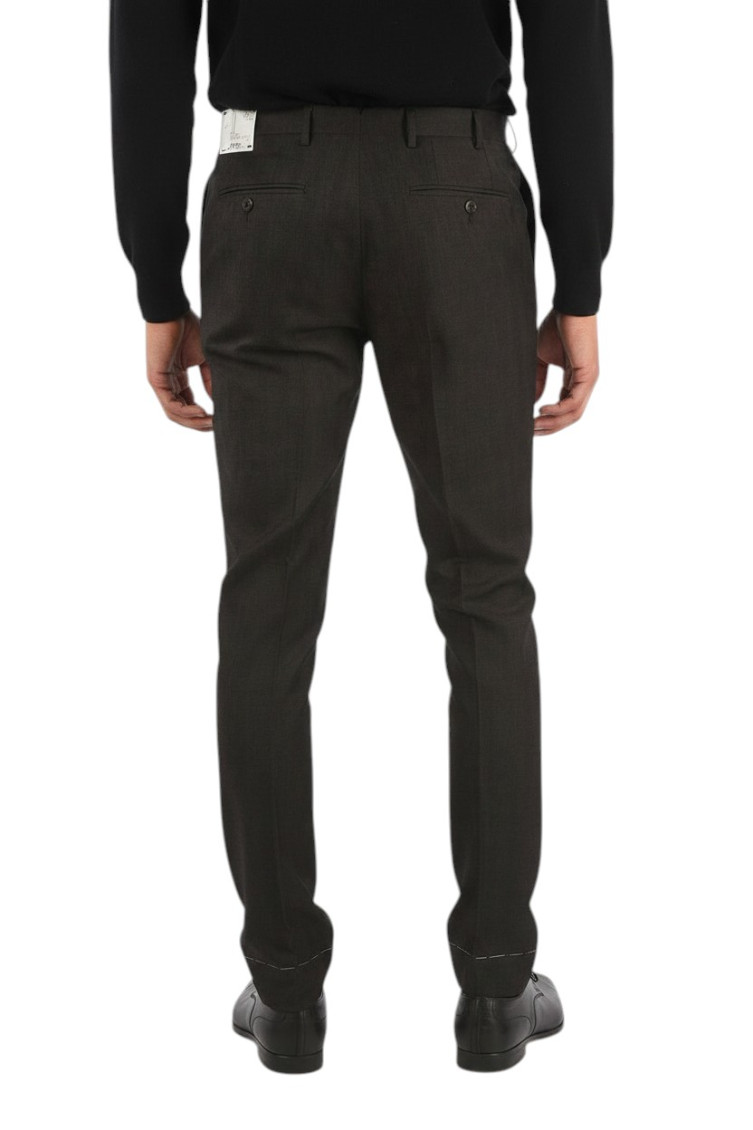 Brown Flat Front Trousers