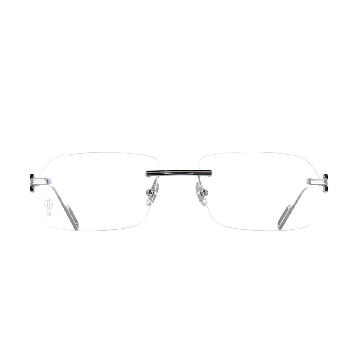 CT0162O C de 002 Silver Argento Metal Occhiali Da Vista - Men